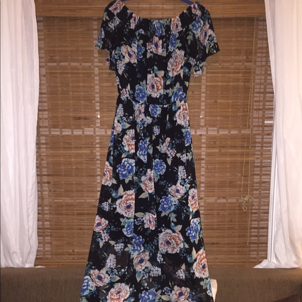Black floral dress
